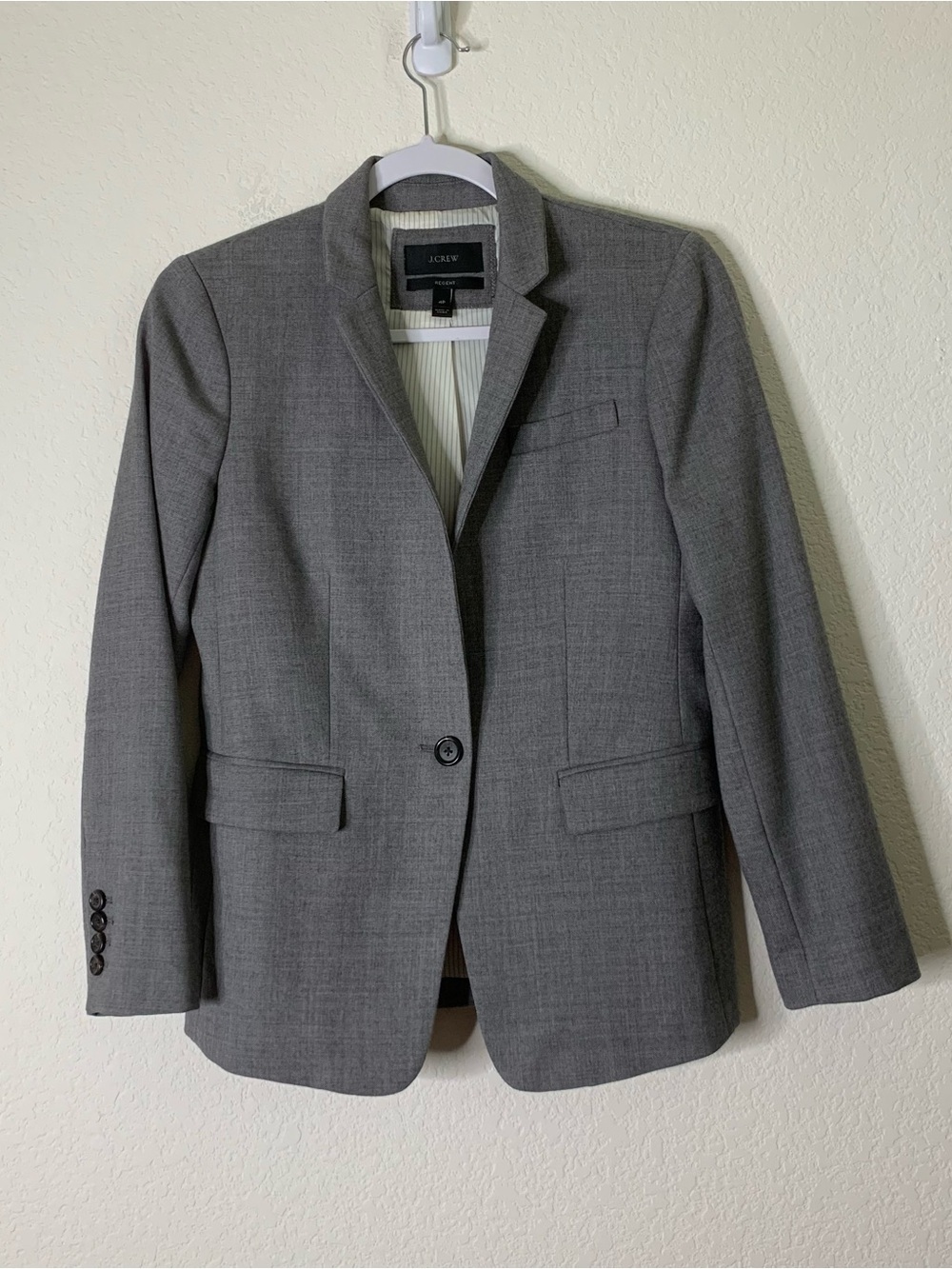 J.crew Womens gray regent one button blazer 4P